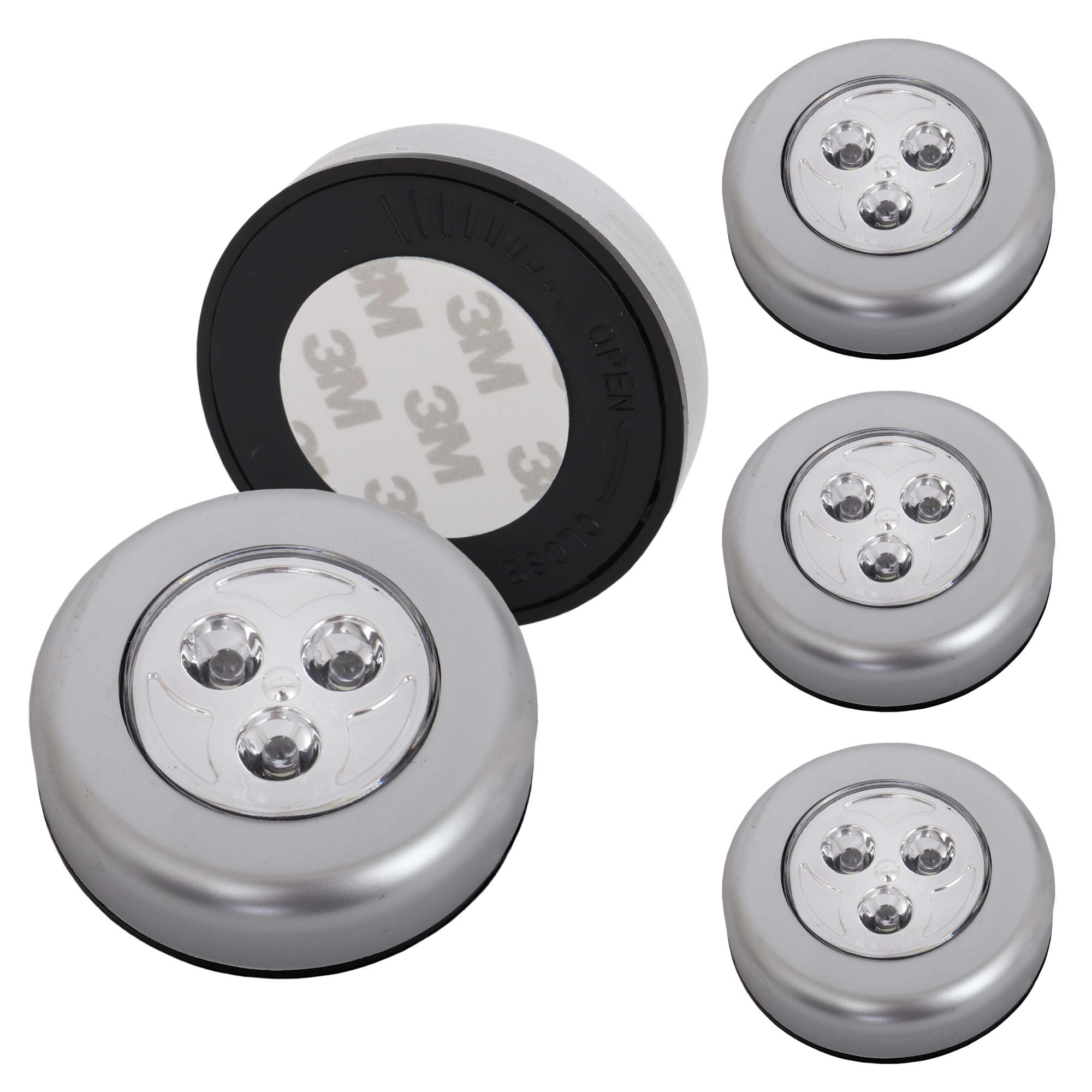 BRILONER - 5er Set Schrankbeleuchtung mit Touch, selbstklebend, kaltweiße Lichtfarbe, Unterbaule... | Amazon (DE)