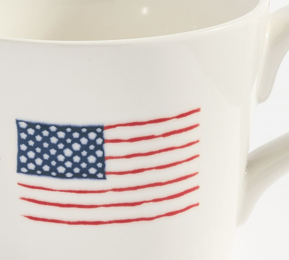 American Flag Stoneware Mug PinterestFacebookXCopy LinkEmailPrint | Pottery Barn (US)