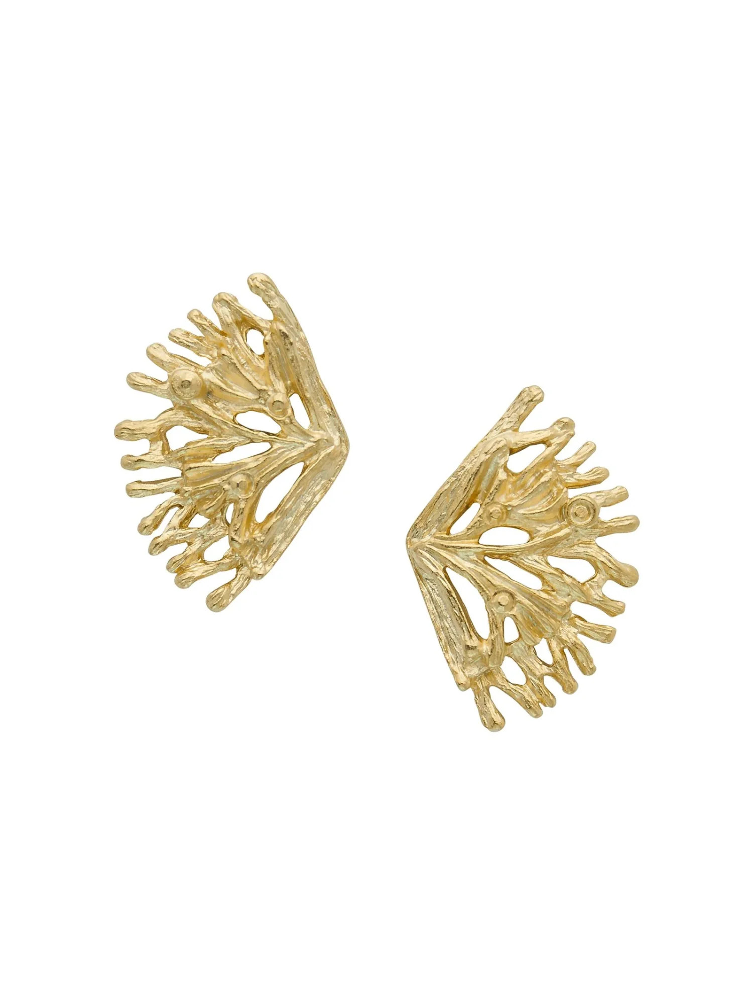 Coral Fan Stud Earrings | Emily McCarthy