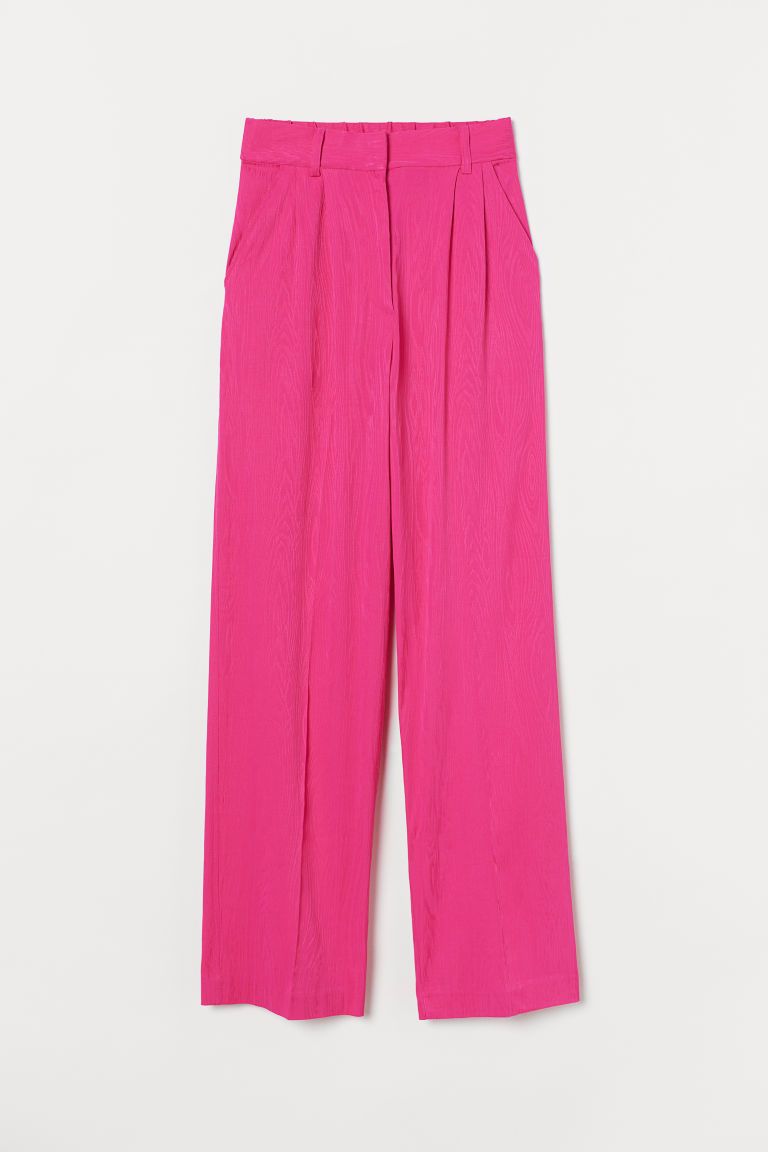 H & M - Wide-leg Suit Pants - Pink | H&M (US + CA)