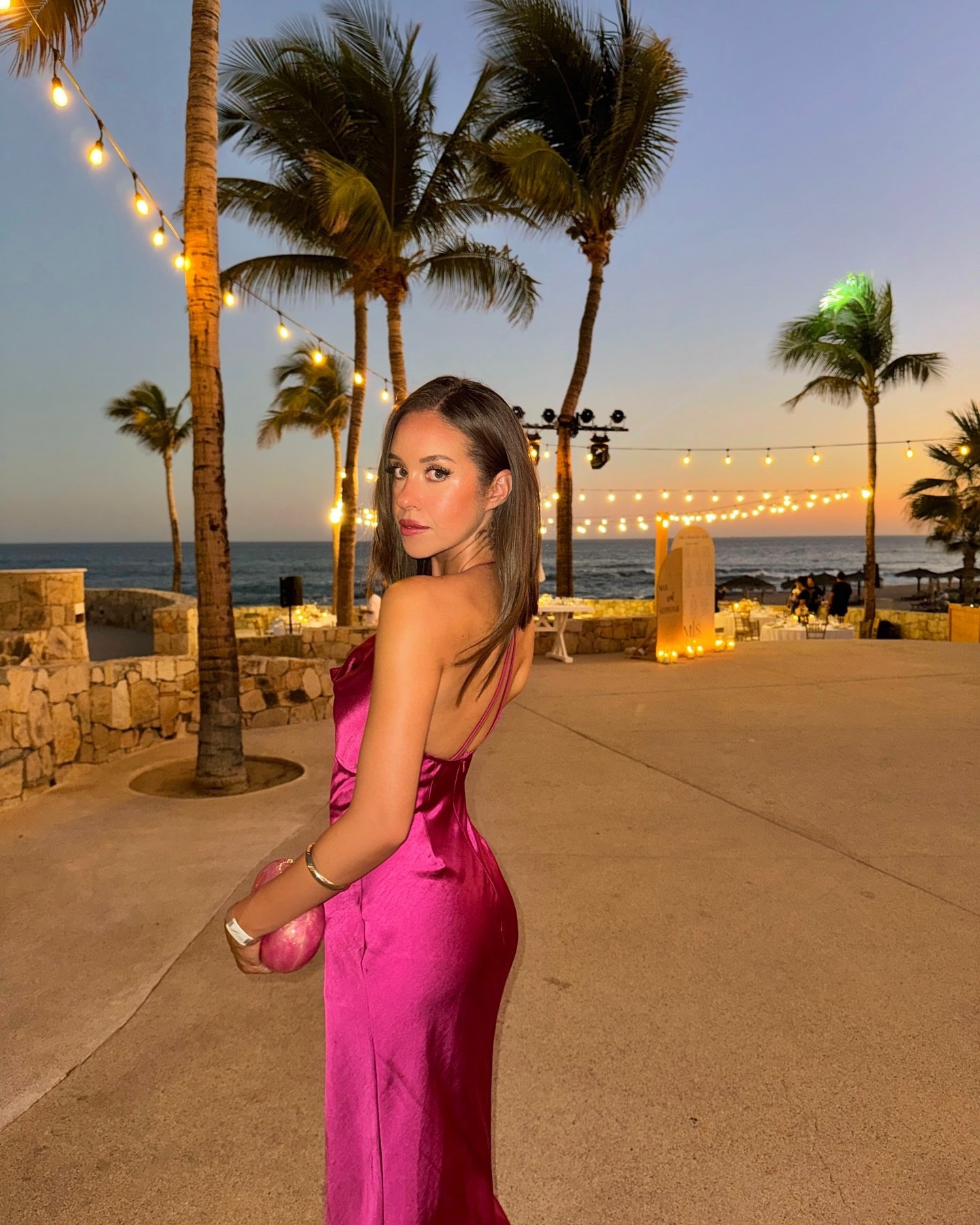 Lost my gold seashell earrings to the dance floor and zero regrets—consider it an offering to the Cabo wedding gods after the most un-skippable playlist by DJ Alex 🐚☀️🎵🏝️ wedding guest attire