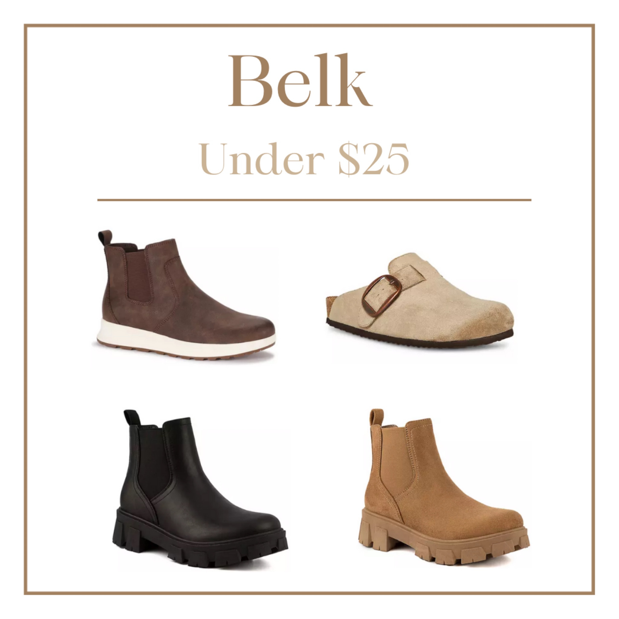 Belk is having Black Friday Door Buster Sales through tomorrow (December 16) 🤩  These are all marked down to BELOW $25!! The clogs are not marked down, but use code GOSHOPPING to save 40% and reduce them from $49 to $29.40!! 
#LTKshoecrush #christmasgift #blackfriday

#LTKsalealert #LTKGiftGuide #LTKCyberWeek