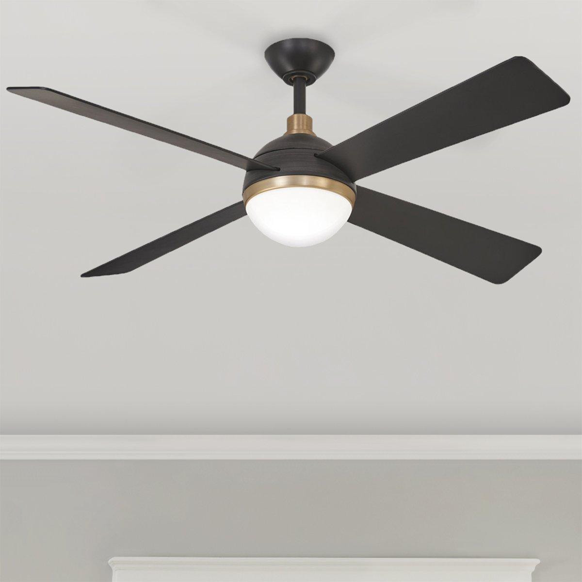 54" Modern Globe LED Ceiling Fan | Shades of Light