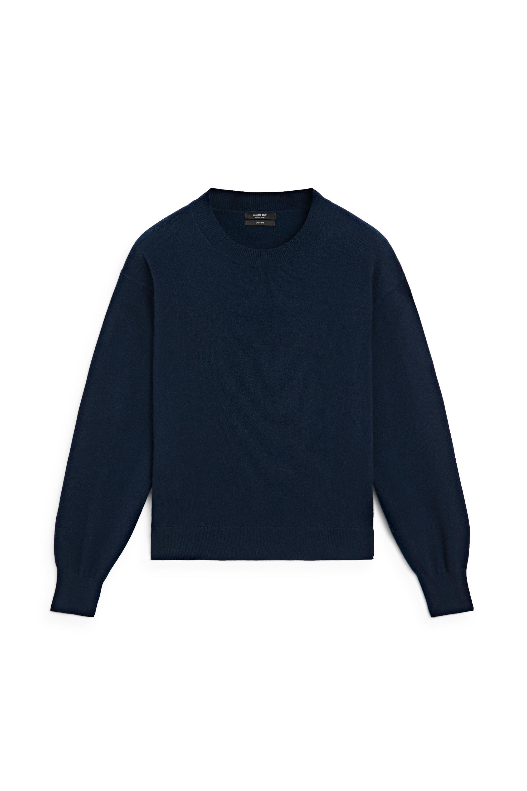 100% cashmere long sleeve sweater | Massimo Dutti UK