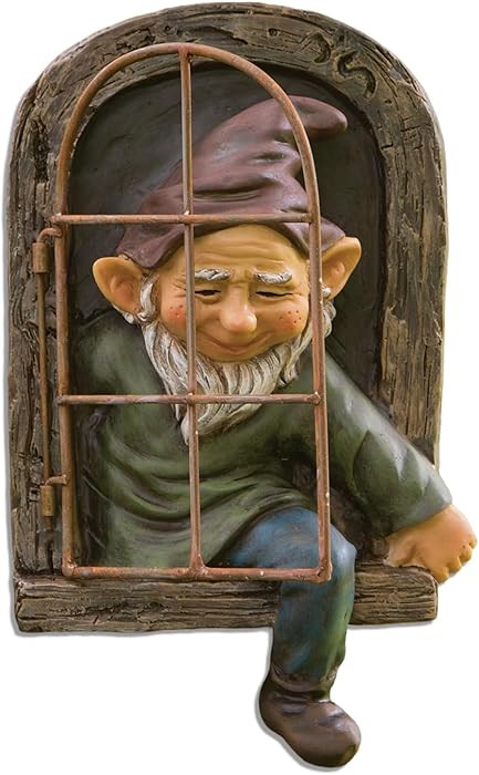 Bits and Pieces Elf Out The Window Yard Decorations Outdoor Tree Faces, 12 Inch Tree Hugger Whims... | Amazon (US)