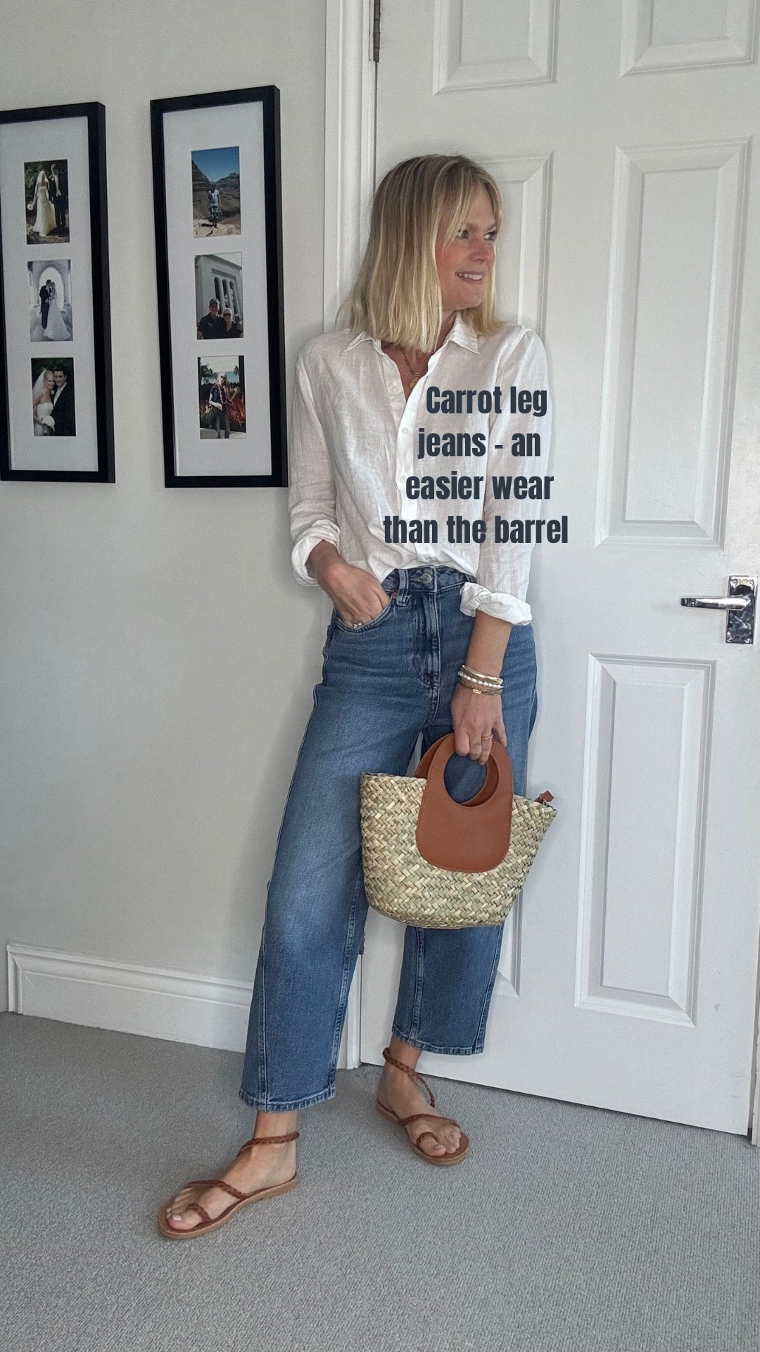 8 ways to style a carrot leg jean 

A slimmer leg shape than the barrel, these are a much easier wear than the barrel trend but give a similar look. 

Wearing 6 short in these which come in other washes and leg lengths. Full try on over on Instagram stories and I’ve also posted here  

Not on LTK 
Bags Amelia Rose Accessories 
Sandals By Pollyanna 
Jewellery Clea Silk 
Tan waistcoat and sweatshirt Eleven Loves 

#LTKeurope #LTKuk #LTKspring