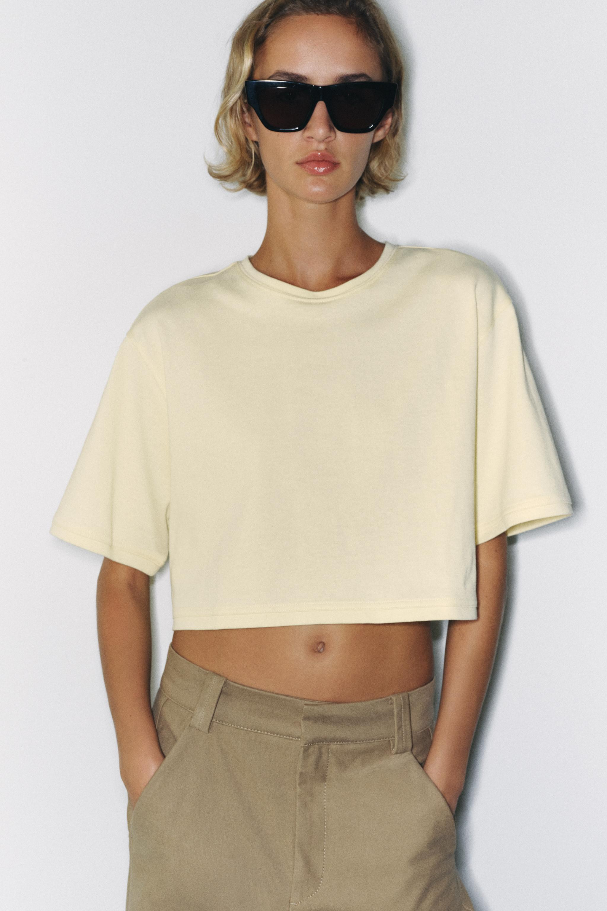 OVERSIZE CROP T-SHIRT | Zara US