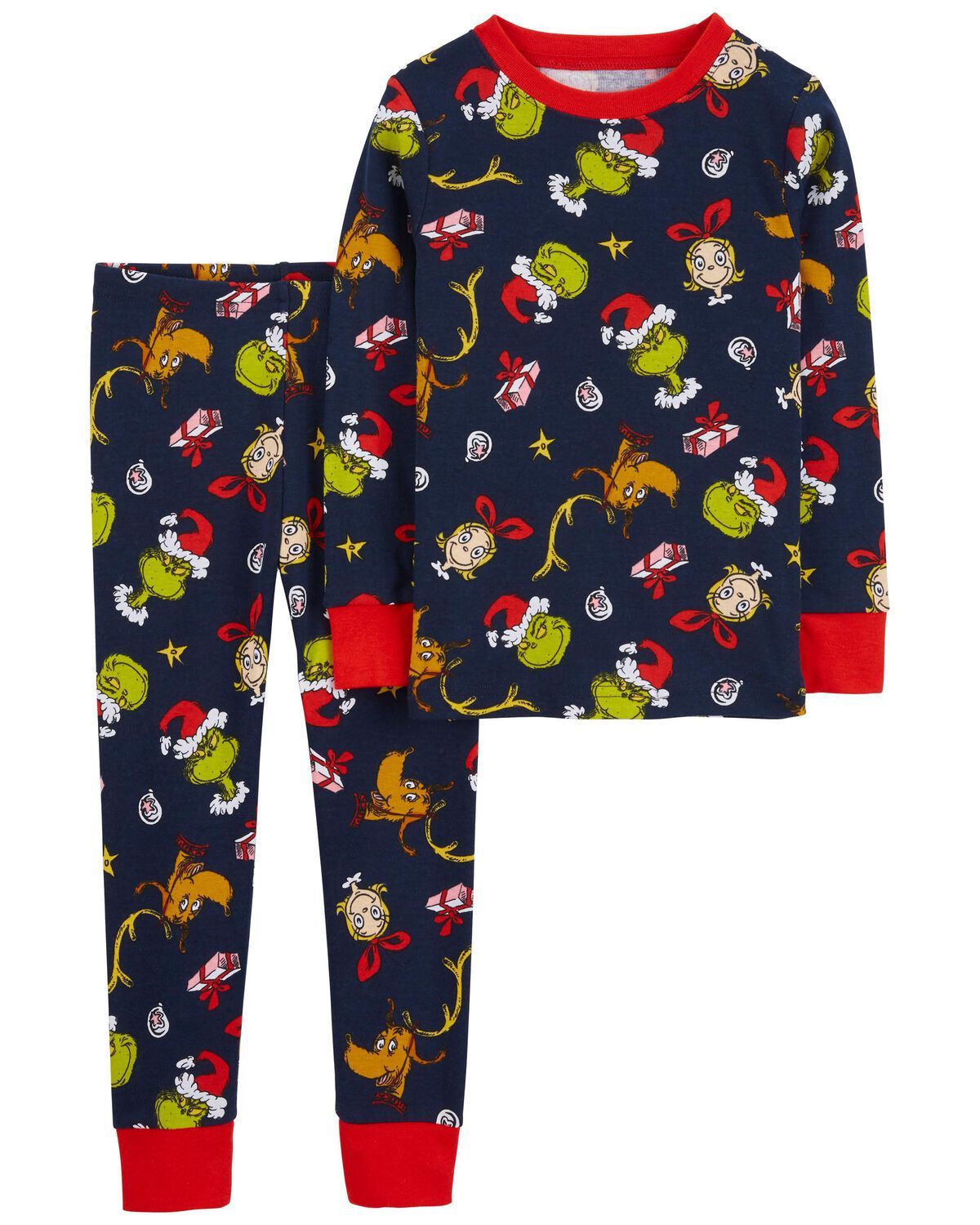 Navy Baby 2-Piece Dr. Seuss’ The Grinch™ Christmas 100% Snug Fit Cotton Pajamas | carters.com | Carter's