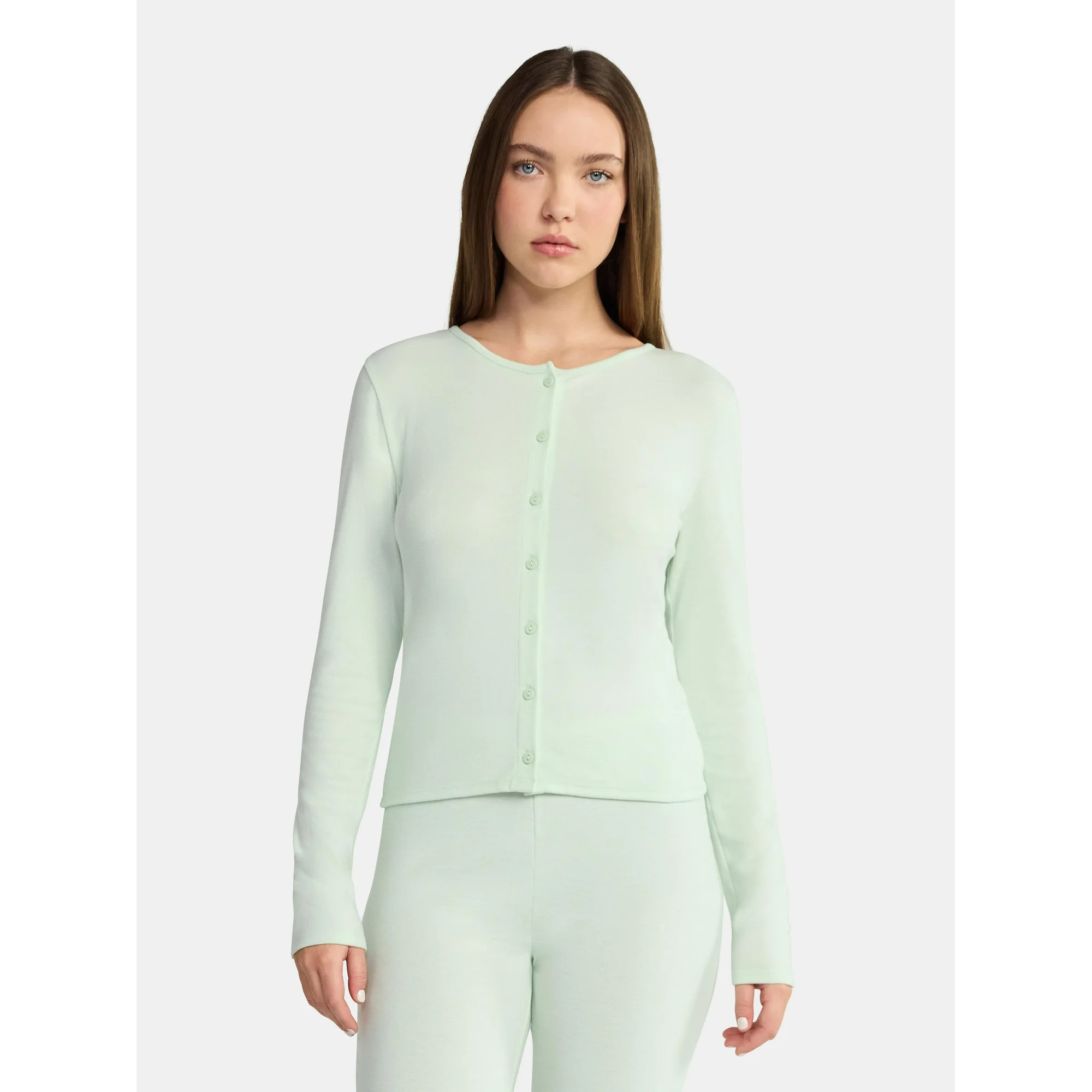 No Boundaries Sleep Button Front Cardigan, Women's - Walmart.com | Walmart (US)
