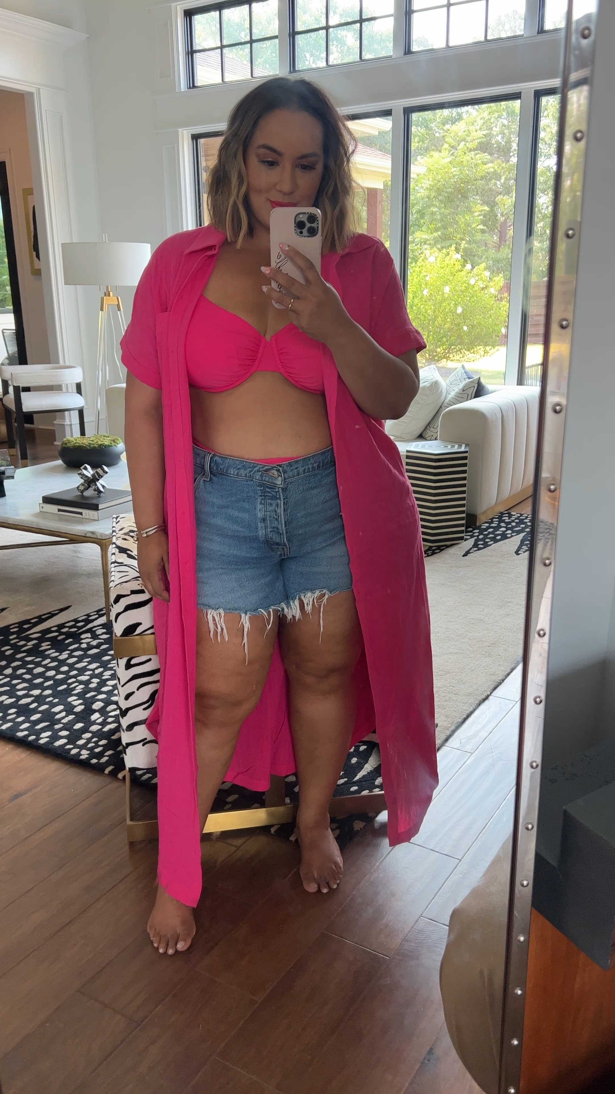 Swim plus pink two piece curvy size 18/20 eloquii coverup momochromatic 

#LTKcurves #LTKswim
