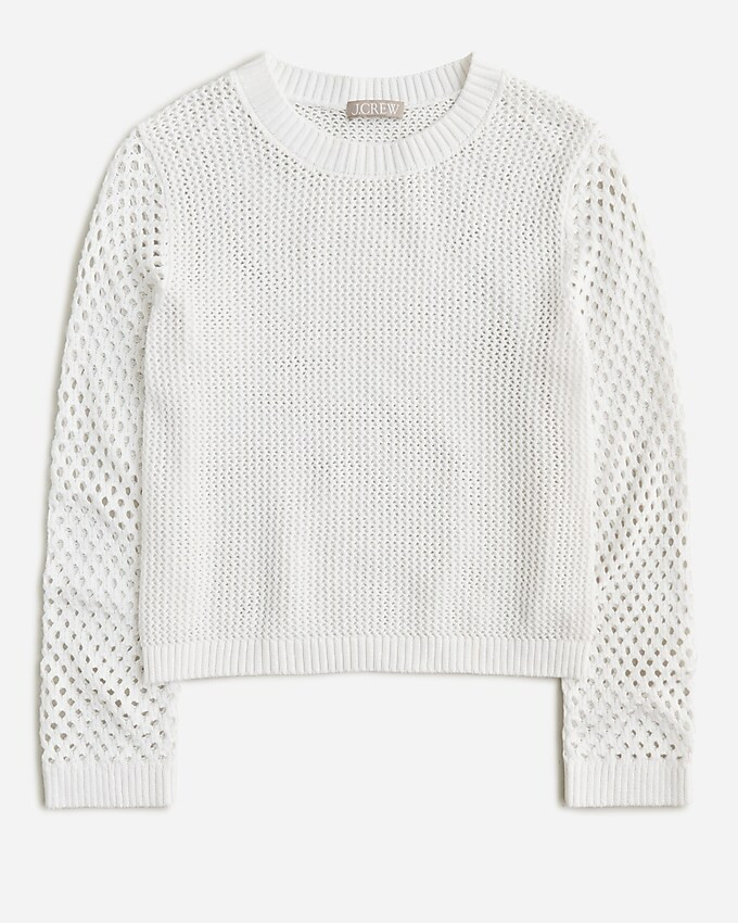 Crochet crewneck beach sweater | J. Crew US