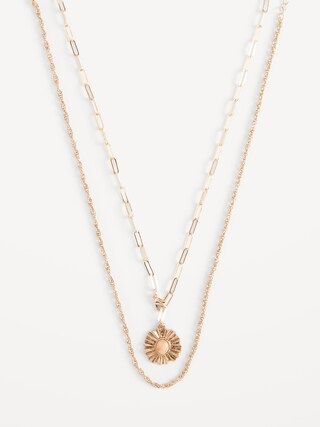 Gold-Toned Metal Necklace 2-Pack for Women | Old Navy (US)