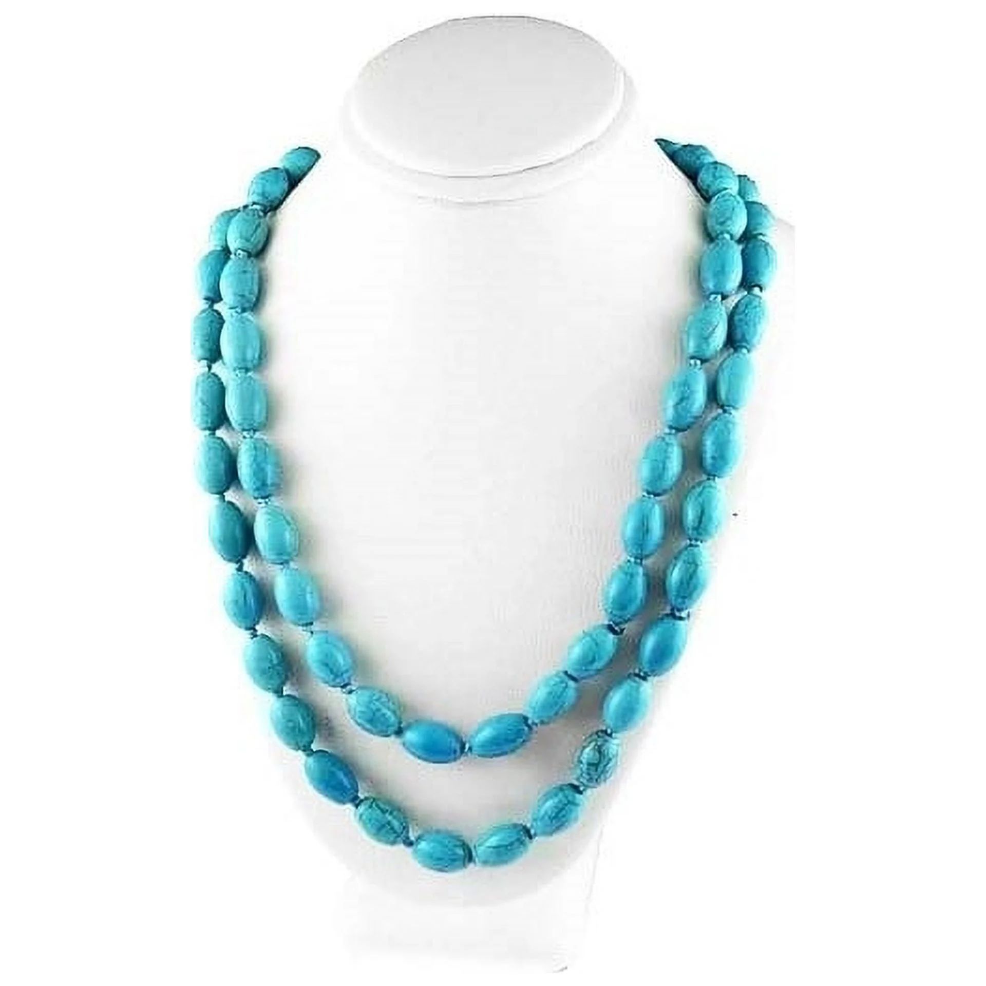 46 Inch Genuine Turquoise Wrap Around Necklace | Walmart (US)