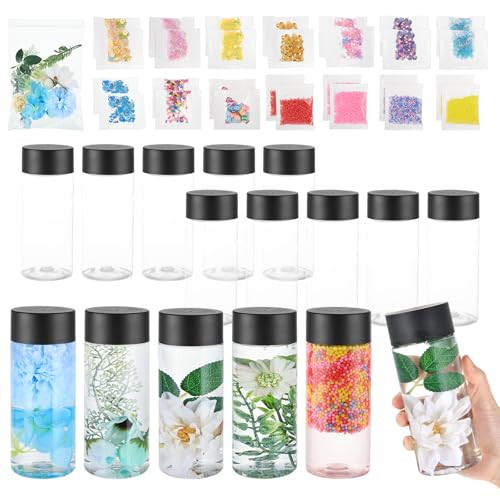 YEXEXINM 16pcs Empty Sensory Bottles Kits, 300 ml Leakproof Clear Plastic Sensory Bottle with Lid... | Amazon (US)
