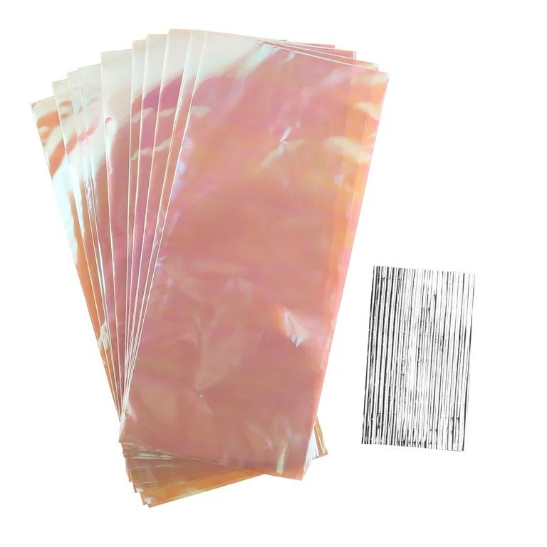 Clear Iridescent Cellophane Treat Bags, Way to Celebrate! Birthday, Party, 20ct | Walmart (US)