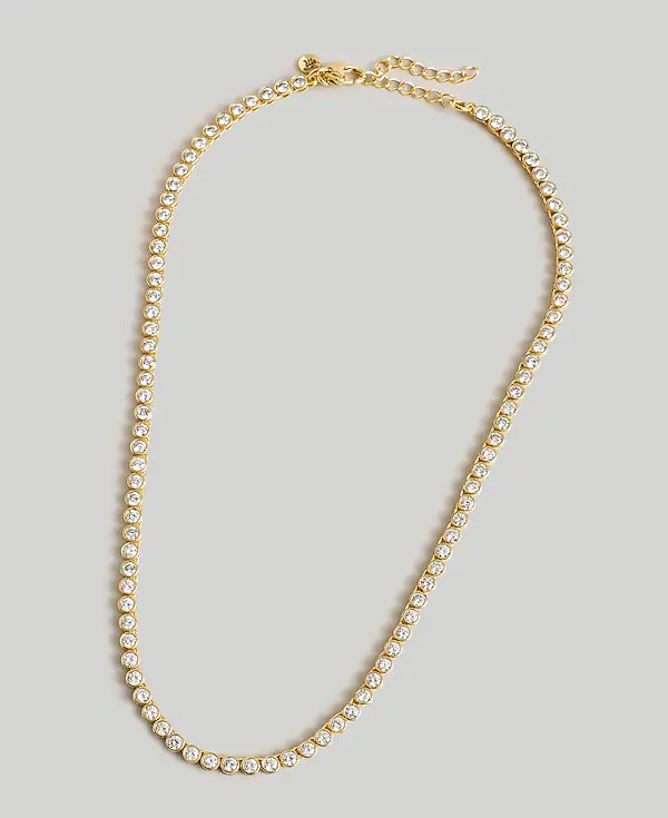 The Tennis Collection Bezel Set Crystal Necklace | Madewell | Madewell
