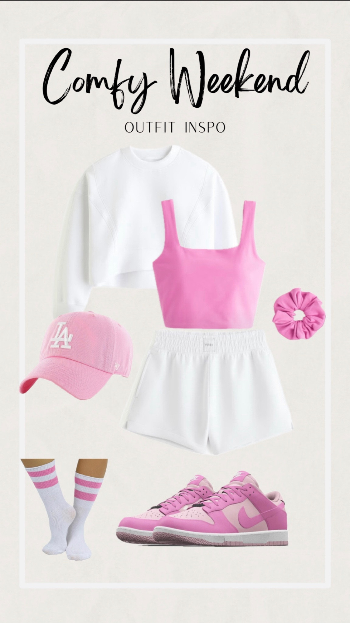 Shorts and sweatshirt L 
Tank xl 
I don’t have the shoes but I think they would be cute with this 🩷🤍

#abercrombie #activewear #casual #midsize 

#LTKfindsunder50 #LTKstyletip #LTKfindsunder100

#LTKFindsUnder50 #LTKMidsize #LTKStyleTip