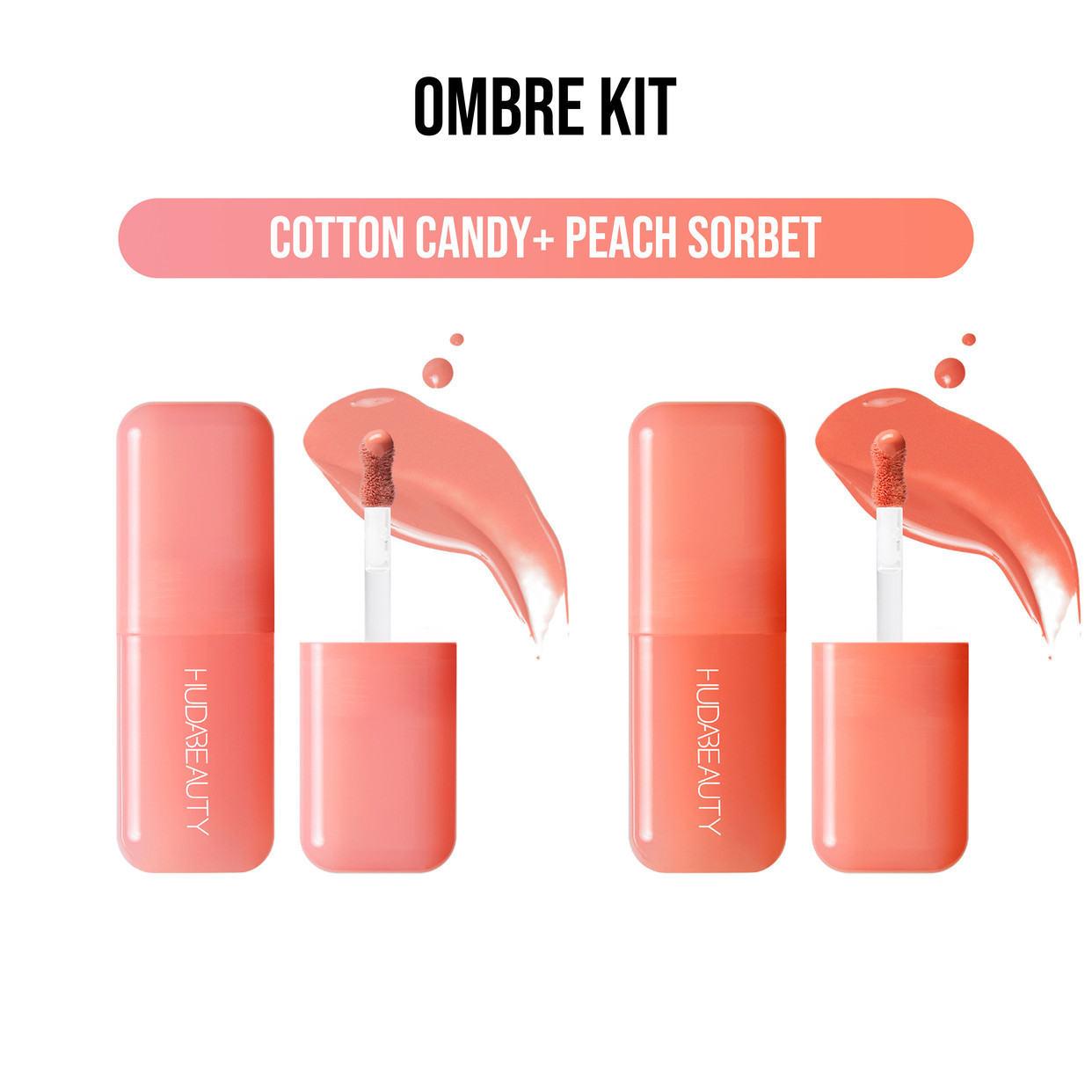Blush Filter Ombre Kit: Cotton Candy + Peach Sorbet | Huda Beauty US