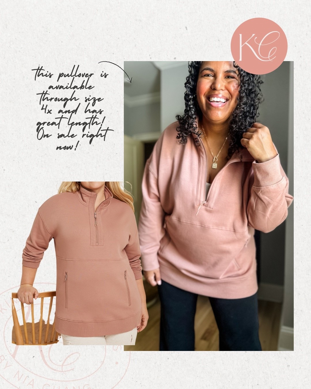 Good deal alert on this zipper pullover and softest lounge pants from Maurice’s. Wearing size 2x in both. Nice and long and available in straight and plus sizes. 

#LTKPlusSize #LTKSaleAlert #LTKFindsUnder50