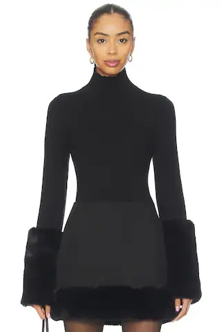 Apparis Mountain Cuff Turtleneck in Noir from Revolve.com | Revolve Clothing (Global)