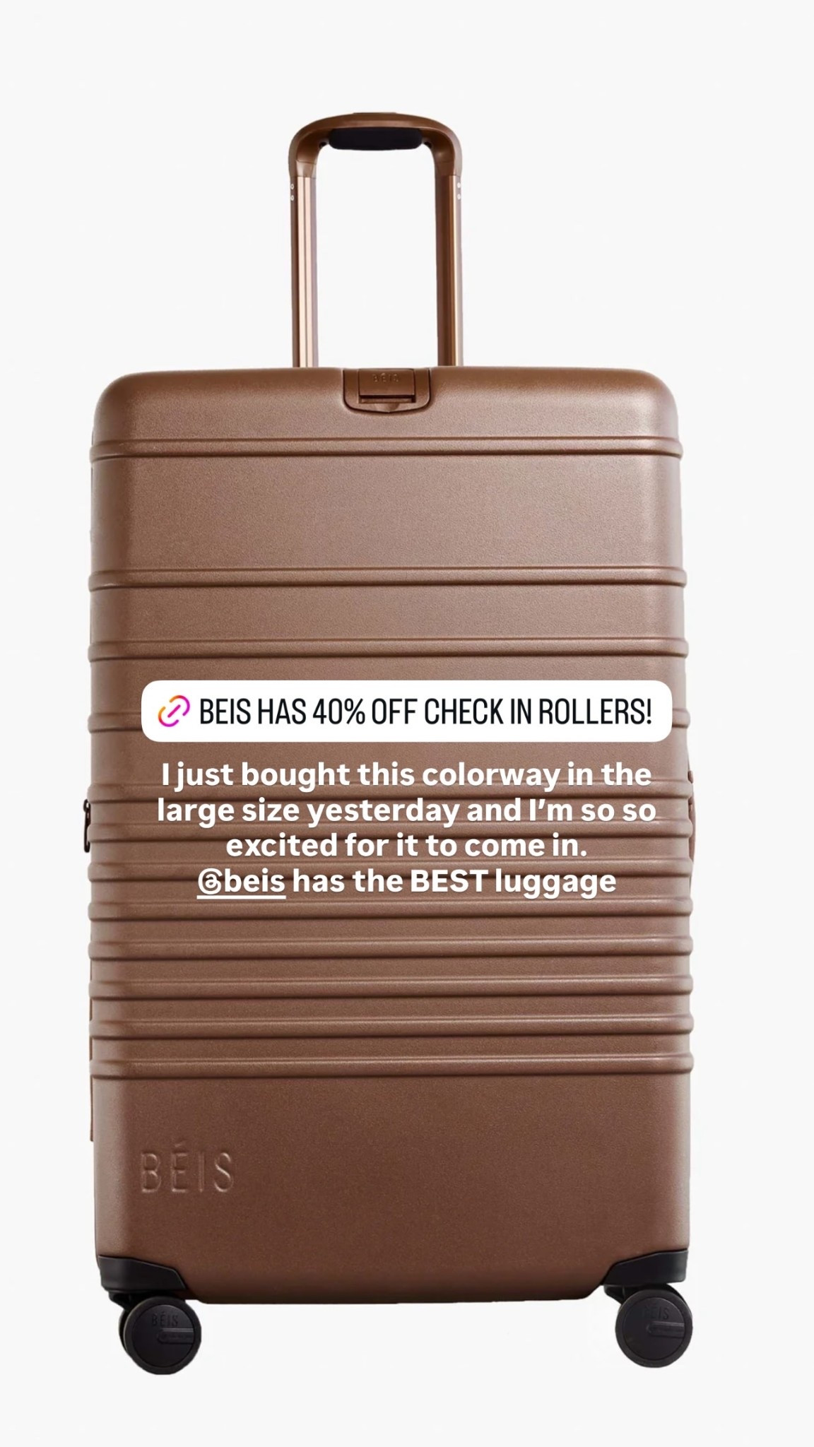 Get 40% off check in suitcases with code LEAK40! 

I just bought this colorway in the large size yesterday and I’m so so excited for it to come in. 

#LTKHoliday #LTKCyberWeek #LTKGiftGuide