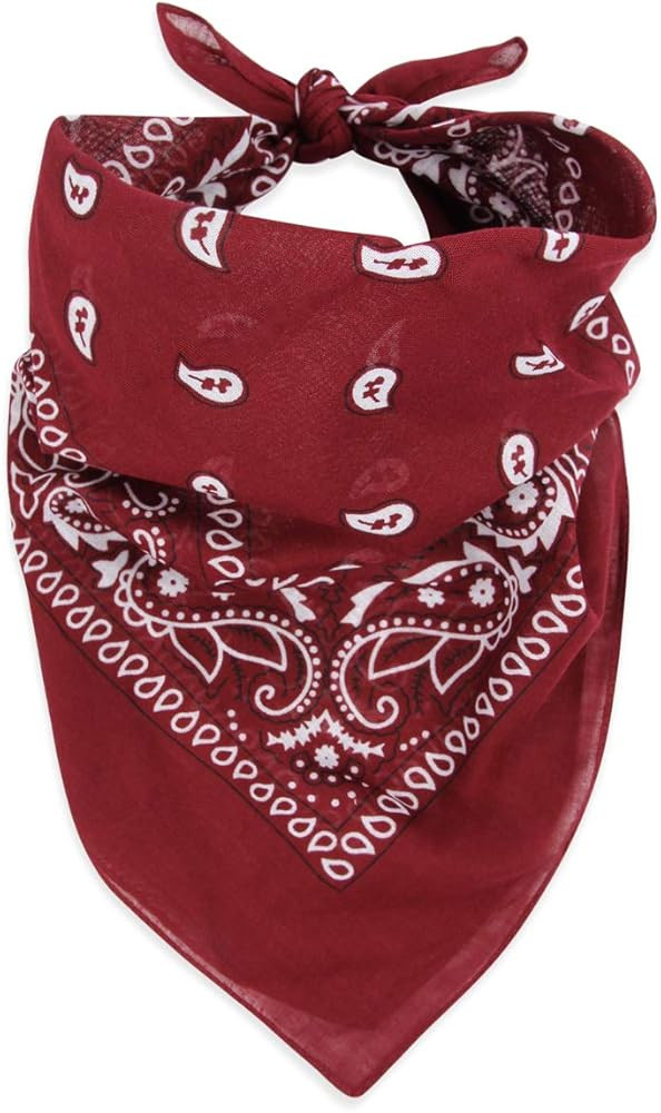 Fabric Face Cover Multi-Purpose Cotton Unisex Bandana - Mouth Shield Scarf Paisley Flag Handkerchief | Amazon (US)