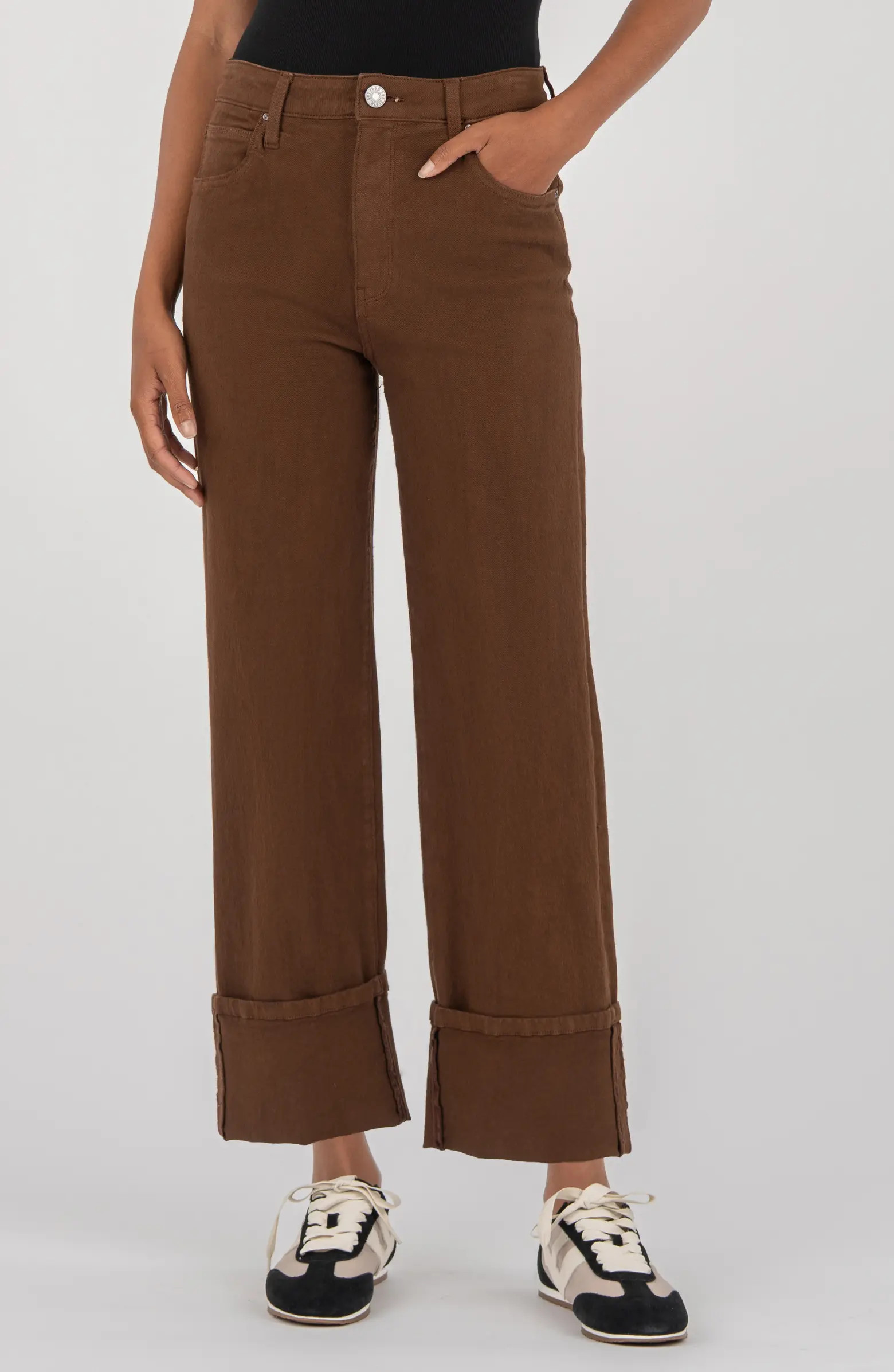 KUT from the Kloth Sienna Cuffed High Waist Relaxed Straight Leg Jeans | Nordstrom | Nordstrom
