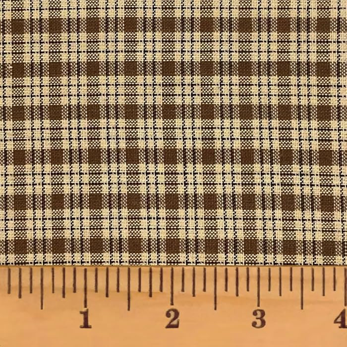Tuscan Brown 3 Plaid Cotton Homespun Fabric by JCS - Sold by The Yard | Amazon (US)