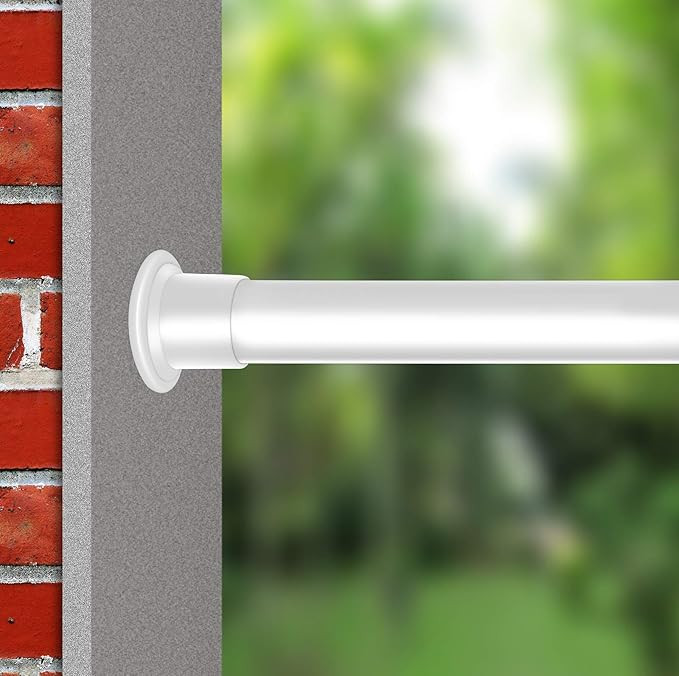 ALLZONE Shower Curtain Rod Tension No Drill, 41-83 Inches,Heavy Duty Tension Curtain Rod, Rustpro... | Amazon (US)