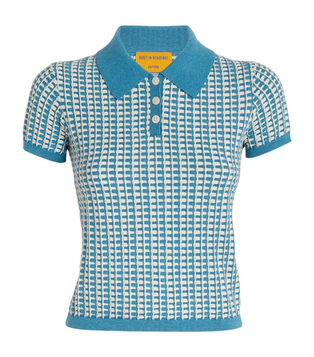 Jacquard Cropped Polo Shirt | Harrods