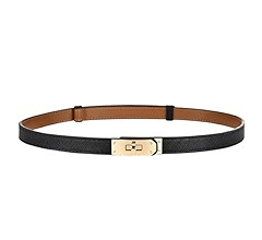FENLDY Adjustable Thin Belts For Womens Skinny Belts For Dresses Womens Solid Color Alloy Turn Lo... | Amazon (US)