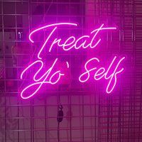 Custom Neon Sign Treat Yo Self Acrylic Flex Led Pink Light Room Decor Personalized Gift | Etsy (US)