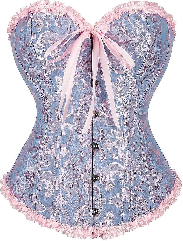 SZIVYSHI Corset Tops for Women, Bustier Shapewear Lingerie, Lace Waist Push Up Bodysuit | Amazon (US)