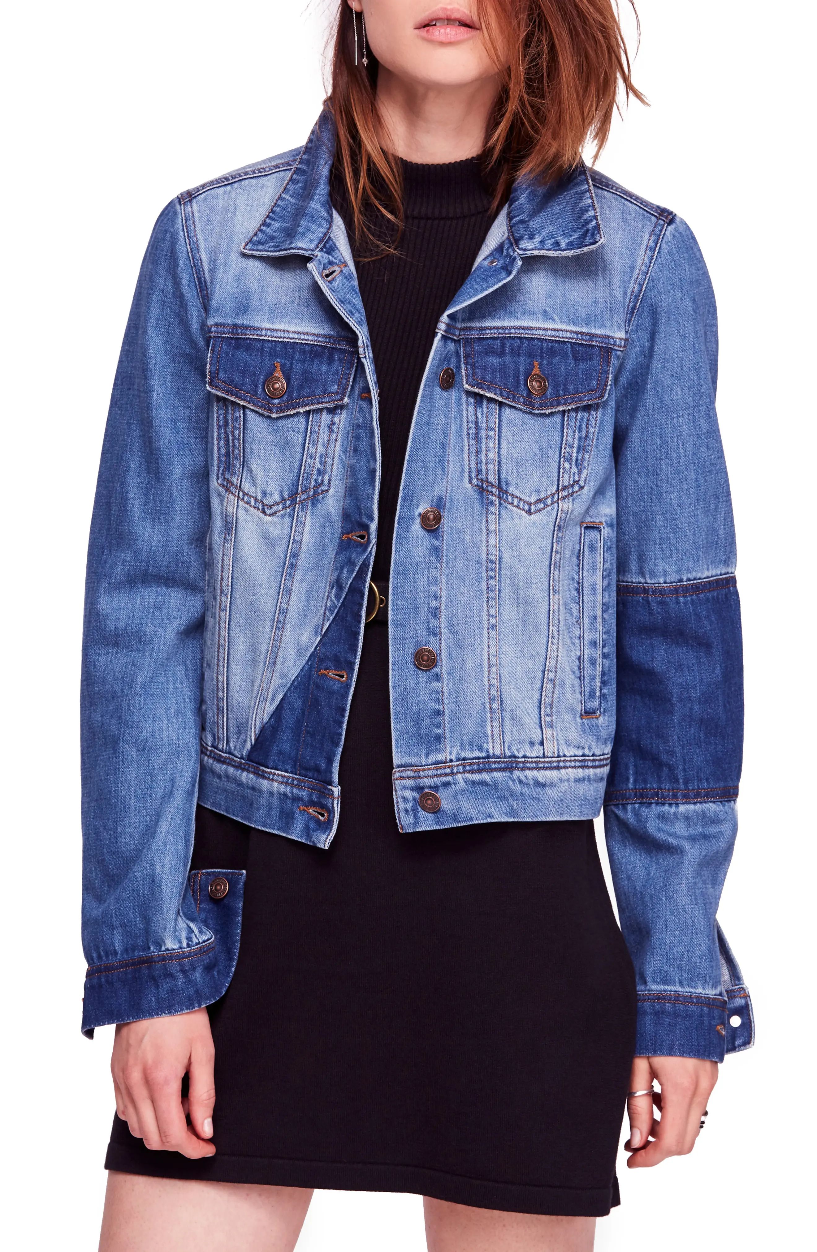 Women's Free People Rumors Denim Jacket, Size Medium - Blue | Nordstrom