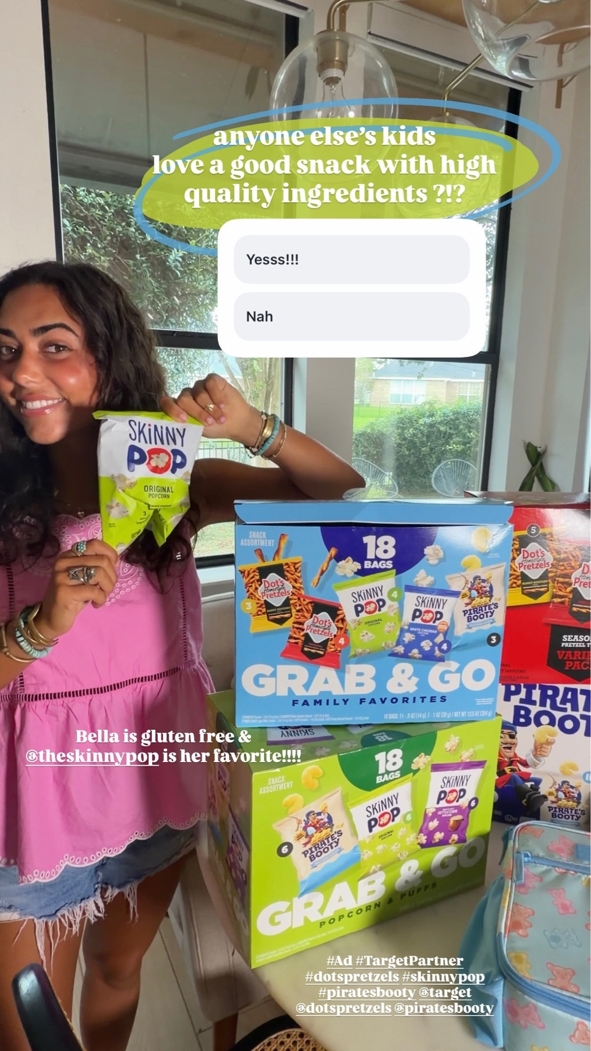#ad Come with us to @target to stock up on all of the best snacks!! Love that these are made with simple ingredients & bonus is that everyone in the fam loves them!!! 
Grab them for school lunches, work or just snack on at home!! 
#TargetPartner #dotspretzels #skinnypop #piratesbooty @dotspretzels @piratesbooty @theskinnypop