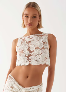 Fiorella Floret Top - Ivory | Peppermayo (Global)
