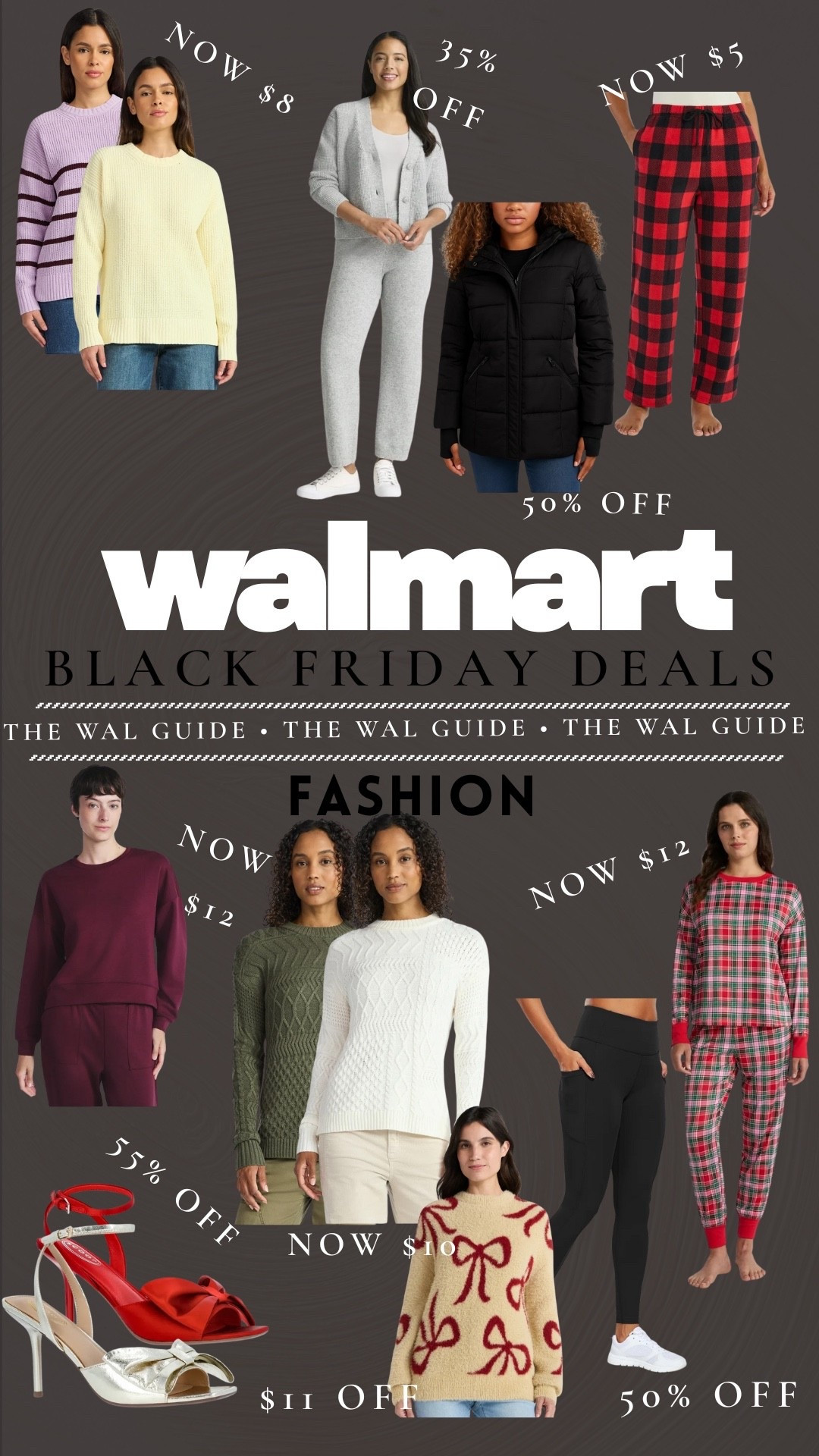 Walmart’s best Black Friday women’s fashion deals are here and they are GOOD 🔥 Rounded up sweaters, jeans, outerwear, pajamas, boots, and all the trend-forward pieces marked way down for Black Friday 2025. Perfect for holiday outfits, gifting, or refreshing your winter wardrobe on a budget.

Everything is linked for easy shopping ✔️
#WalmartFashion #WomensFashionDeals #WalmartBlackFriday #BlackFriday2025 #WalmartStyle #AffordableFashion #WinterOutfits #HolidayStyle #LTKSaleAlert #LTKFinds #BudgetFashion #CozyStyle #WalmartOutfits #FashionDeals2025



#LTKGiftGuide #LTKootd #LTKCyberWeek