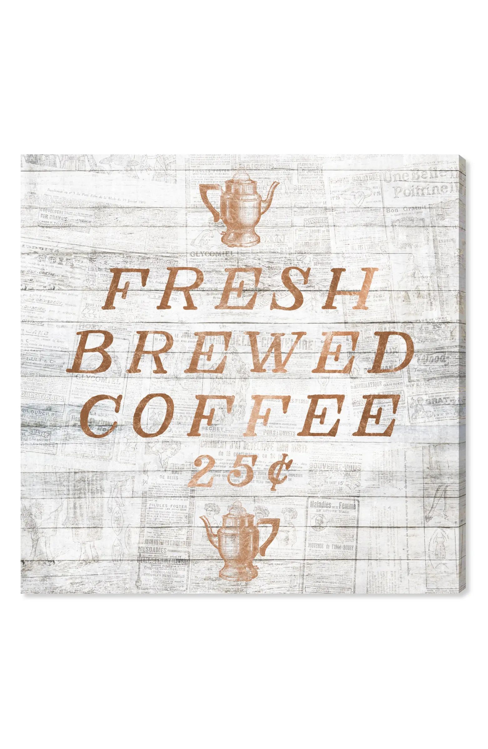 Fresh Brewed Coffee Canvas Wall Art | Nordstrom