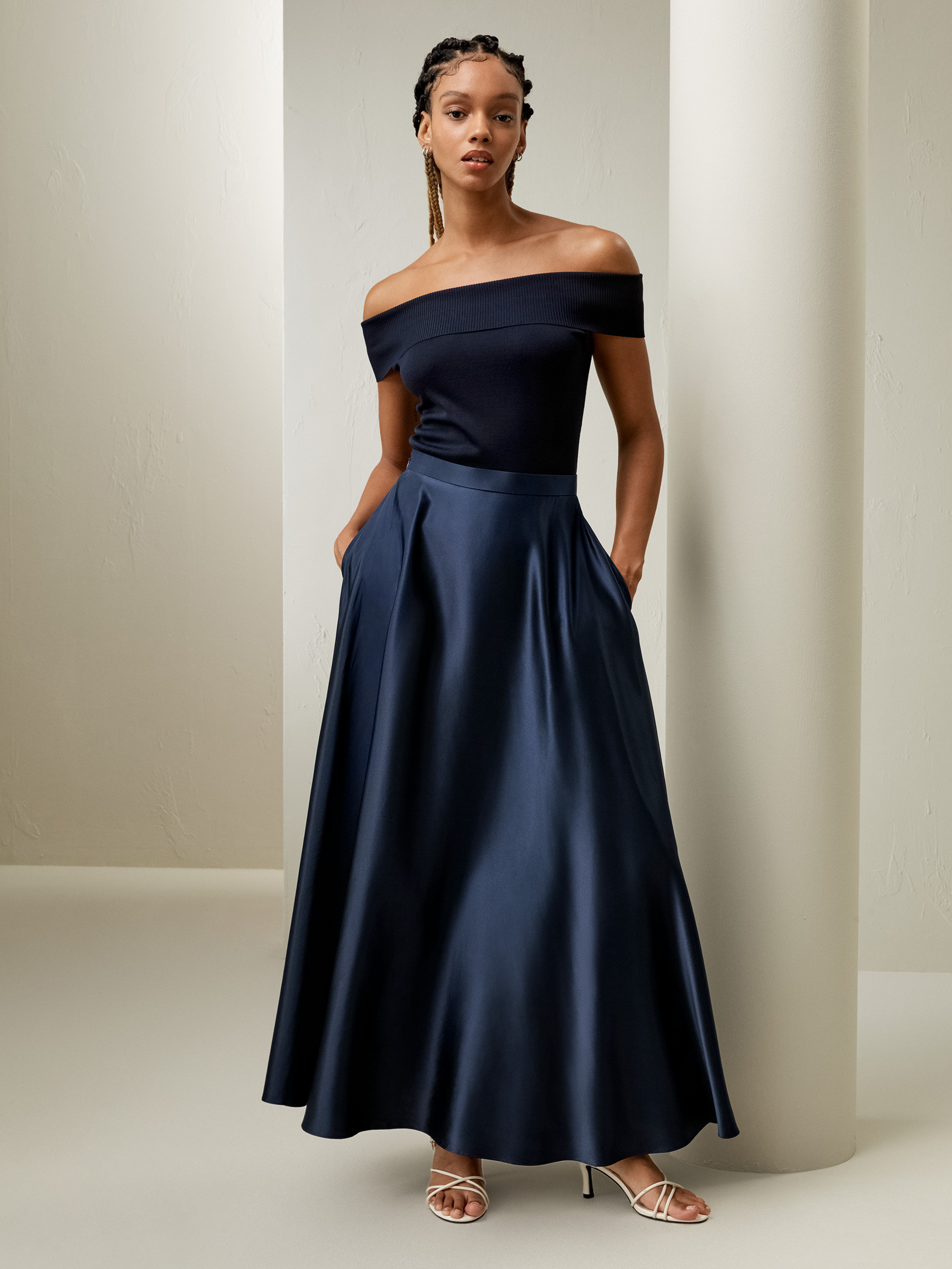 Selene Umbrella Maxi Skirt | LilySilk