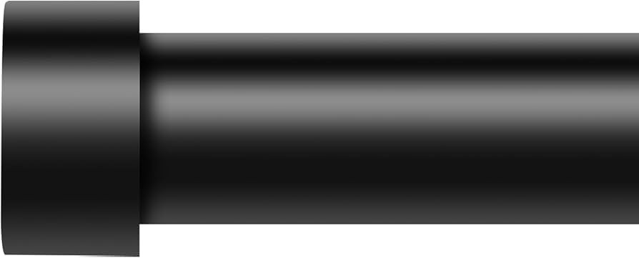 Curtain Rods for Windows 48 to 84 Inch(4-7 Feet),Black 1'' Diameter Drapery Rods with End Cap Sty... | Amazon (US)