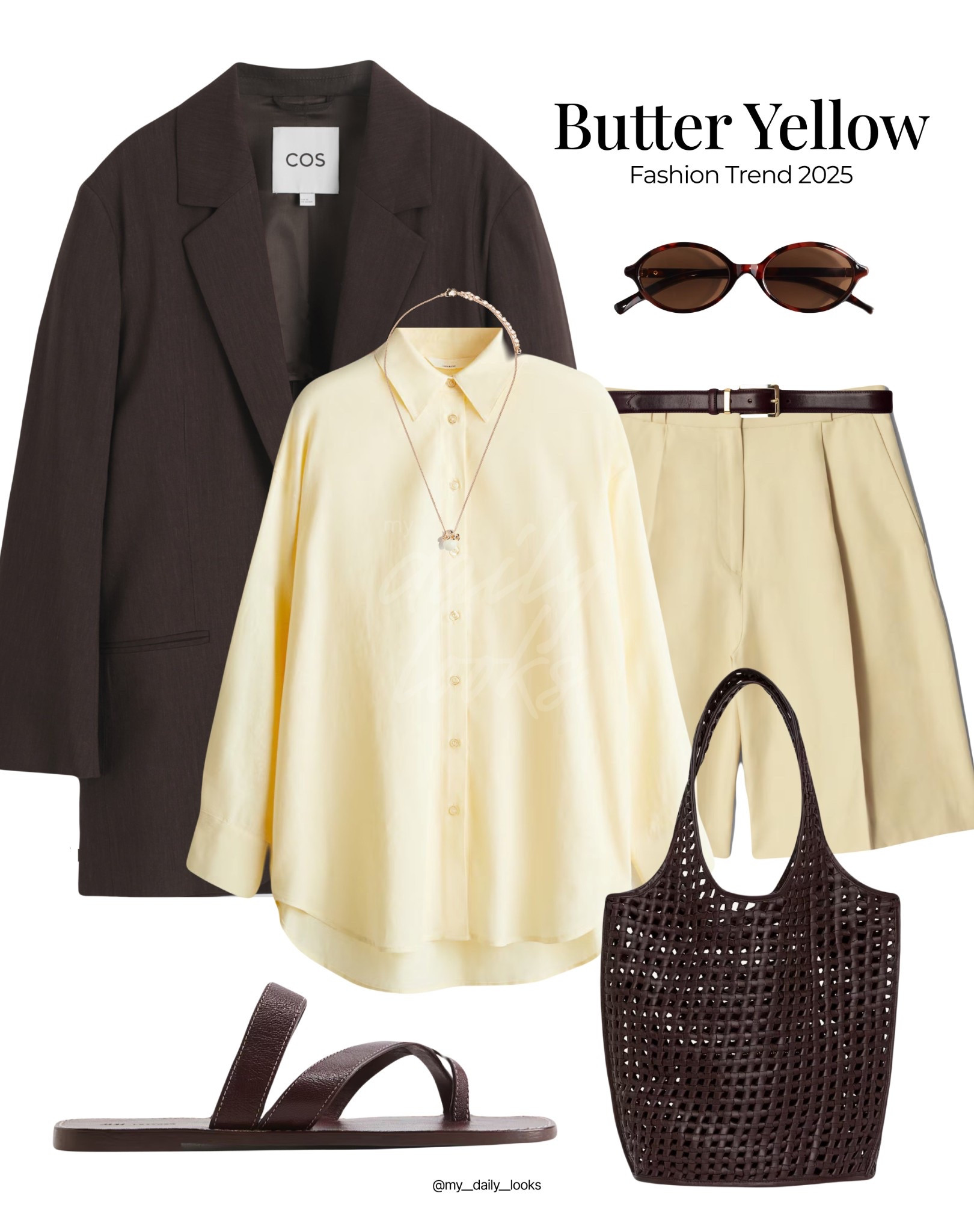 Butter yellow summer outfit 🖤

Check out more styling ideas in my profile. 

Summer outfit, summer inspo, H&M new in, Mango new in, holiday, vacation, summer style, butter yellow shirt, butter yellow shorts, brown linen blazer. 

#LTKbag #LTKsummer #LTKstyletip