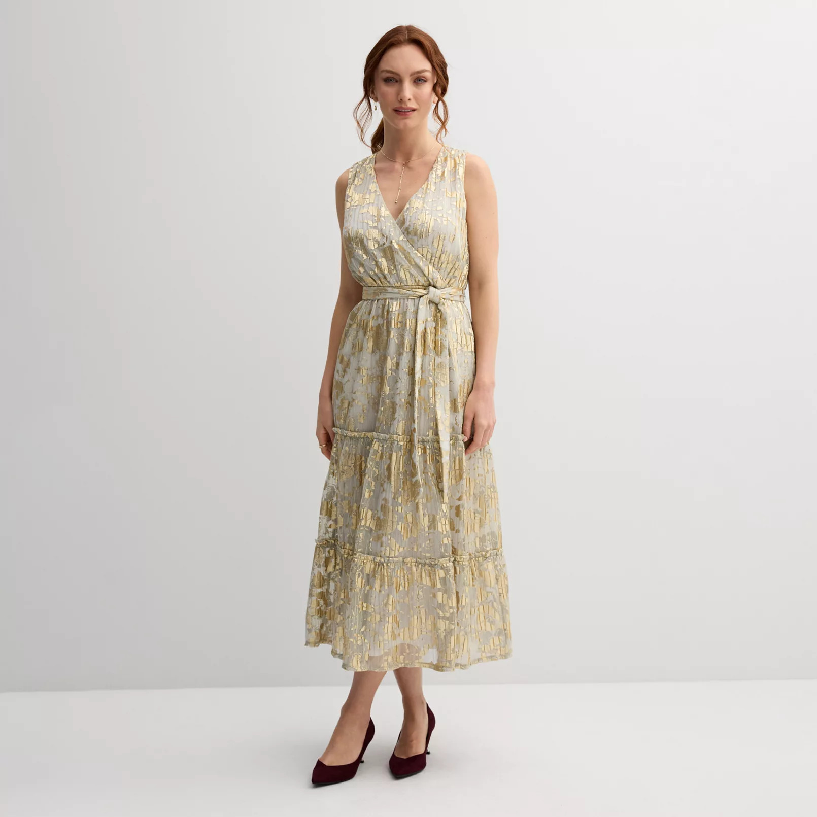 Women's Draper James Sleeveless Tiered Maxi Dress | Kohl's