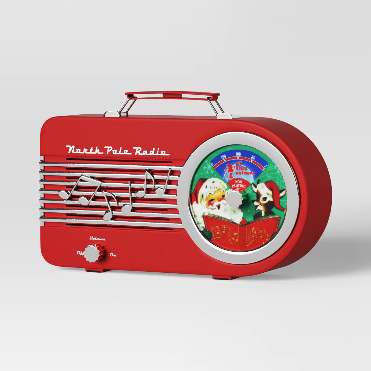 6" Retro North Pole Radio Decorative Christmas Figurine Red - Wondershop™: Santa, Reindeer, Mus... | Target