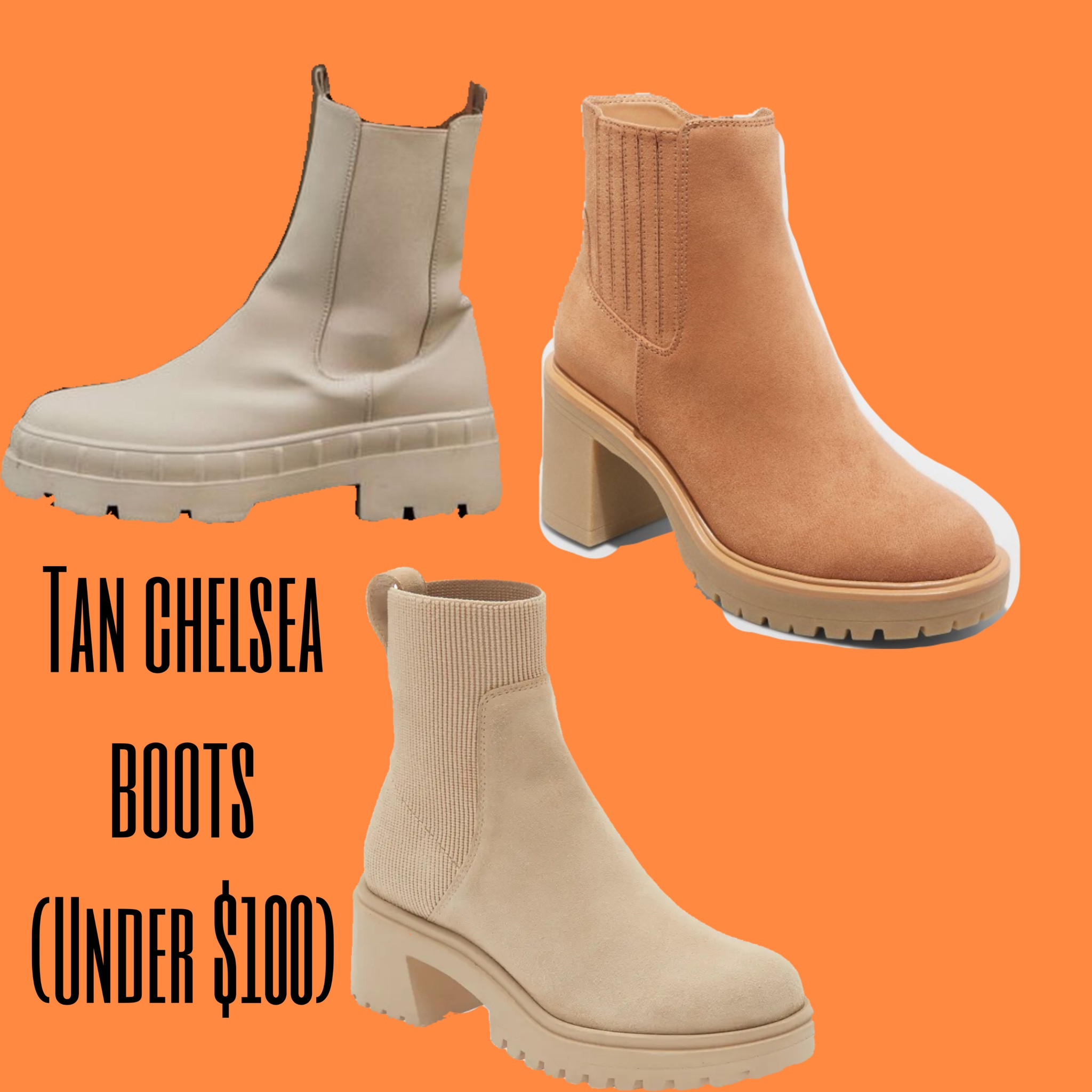 Tan chelsea boots for fall! 

#LTKSeasonal #LTKunder50 #LTKunder100