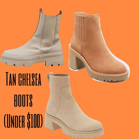 Tan chelsea boots for fall! 

#LTKSeasonal #LTKunder50 #LTKunder100