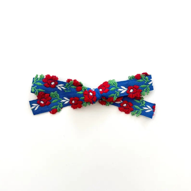 Red Rose Vintage Bow - Etsy | Etsy (Global)