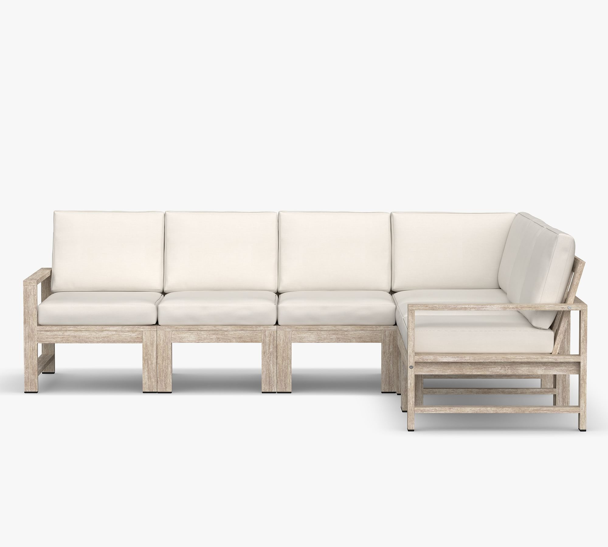 Indio Eucalyptus 6-Piece Outdoor Sectional (100") | Pottery Barn (US)