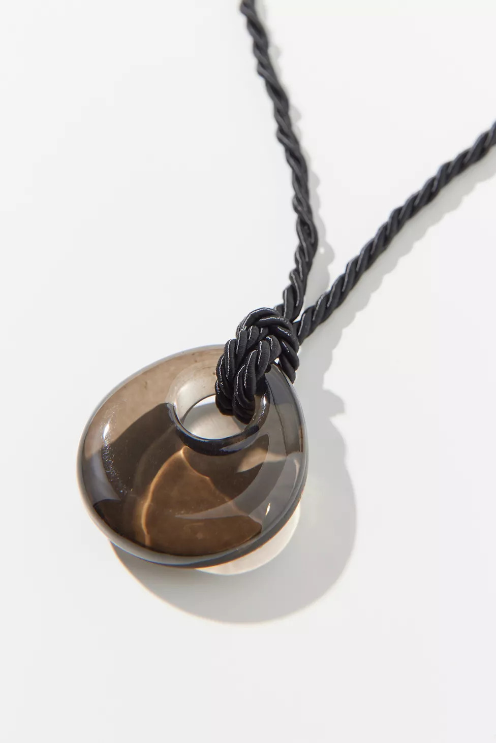 Phoebe Glass Pendant Corded Choker Necklace | Urban Outfitters (US and RoW)