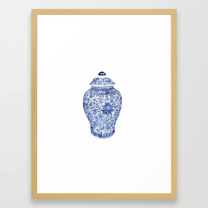 Ginger Jar No.1 Framed Art Print by Annechovie - Conservation Natural - MEDIUM (Gallery)-20x26 | Society6