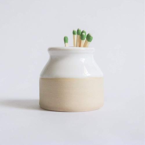 Henro Company Match Striker - Handmade Two Toned Strike 1 3/4" x 2", mini pottery | Amazon (US)